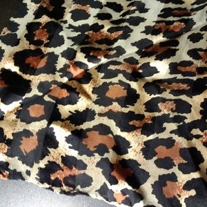 Leopard print Square Silk Scarf